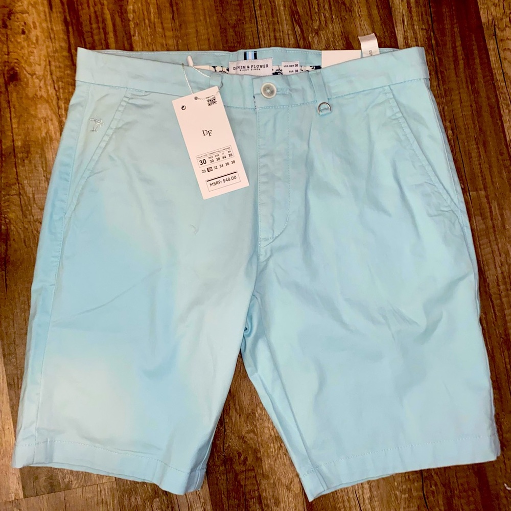 Denim & Flower shorts Teal